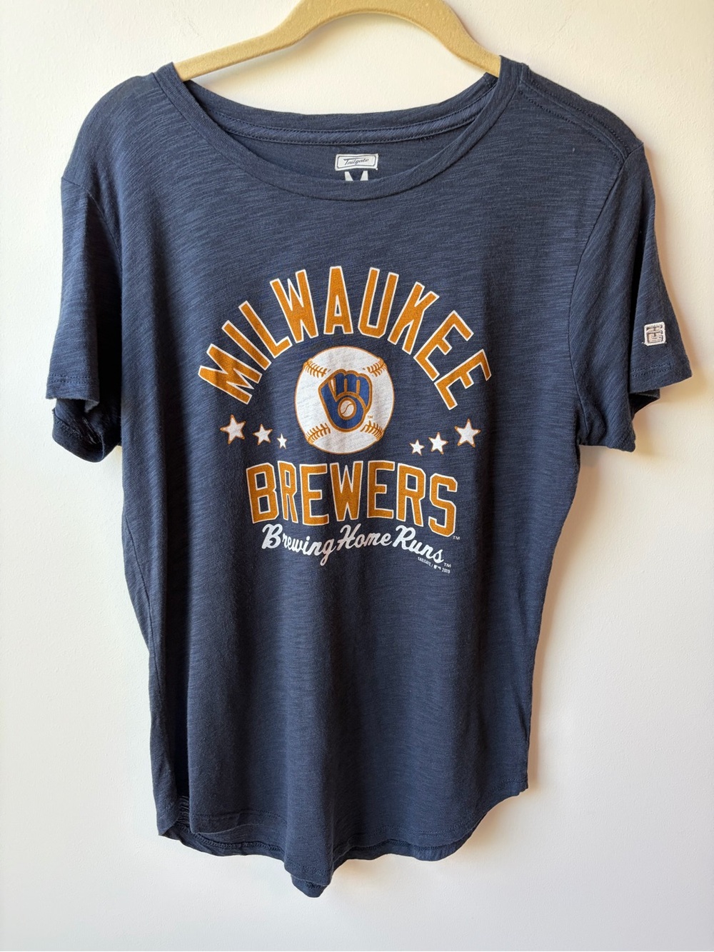 Milwaukee Brewers Navy Graphic Tunic Tee